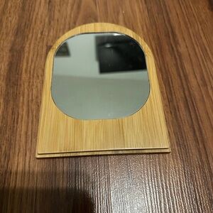 Wooden Tabletop Mirror